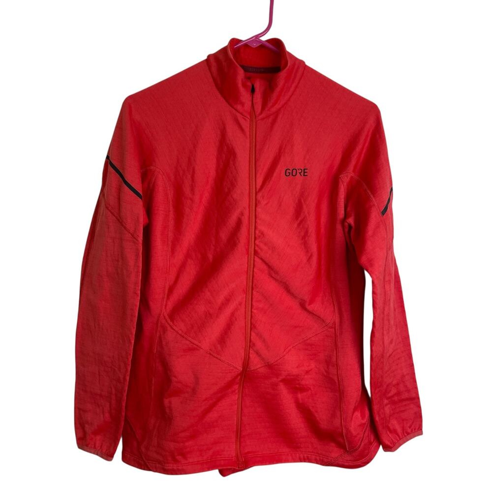 Gore Cycling Thermo Long Sleeve Zip Shirt Womens Size XL Red Thermal Outdoor